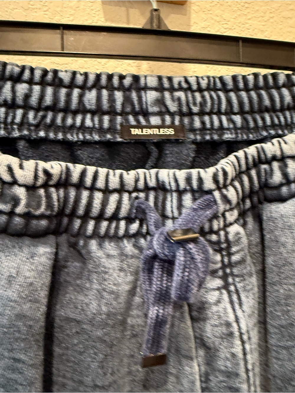 TALENTLESS Washed Blue Drawstring Joggers - Picture 2 of 4